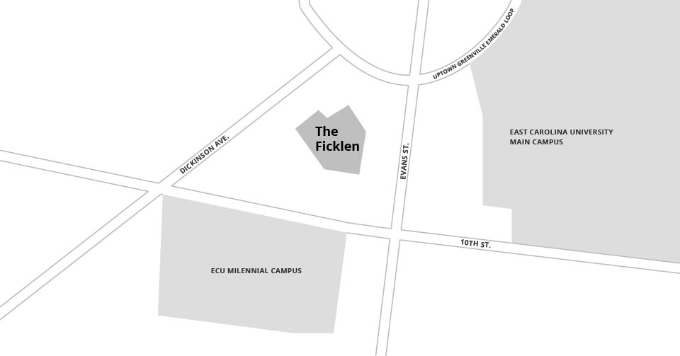 Map of The Ficklen, how to get to the Ficklen in Greenville NC